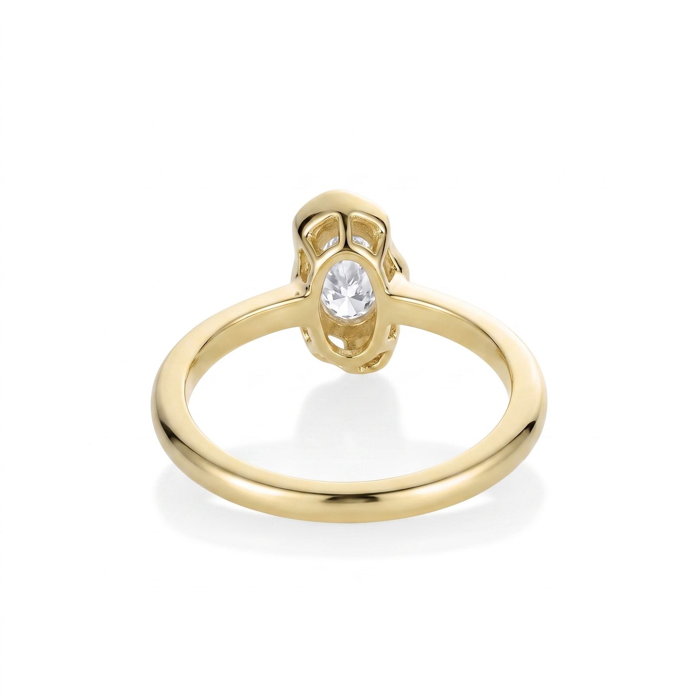 0.40ct Oval Diamond Abstract Bezel Ring