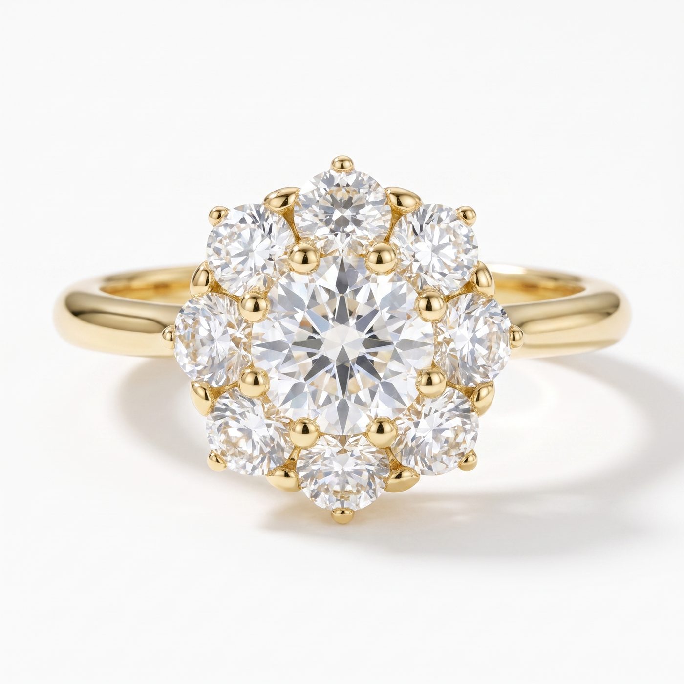 0.80ctw Old European Diamond Noa Petals Engagement Ring