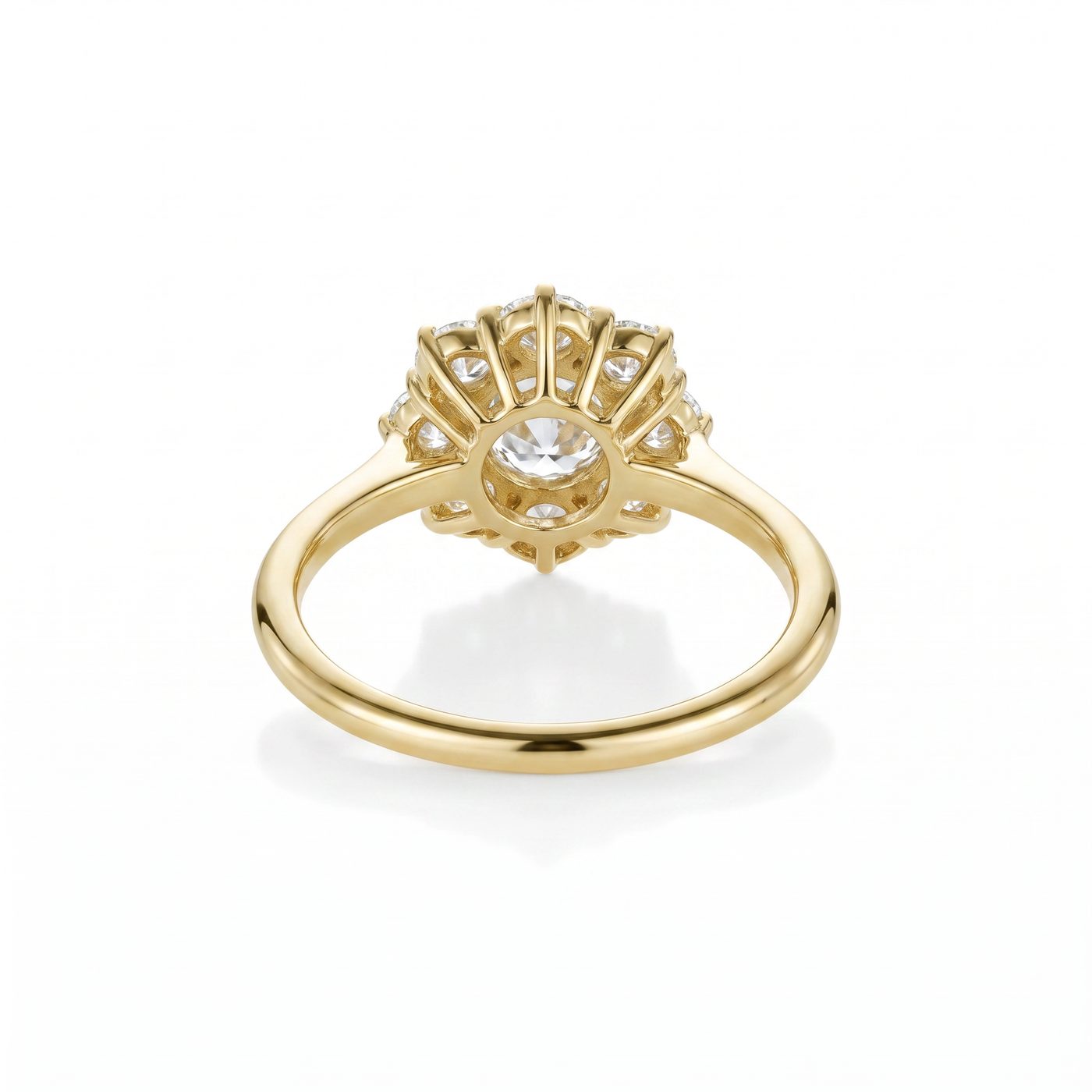 0.80ctw Old European Diamond Noa Petals Engagement Ring