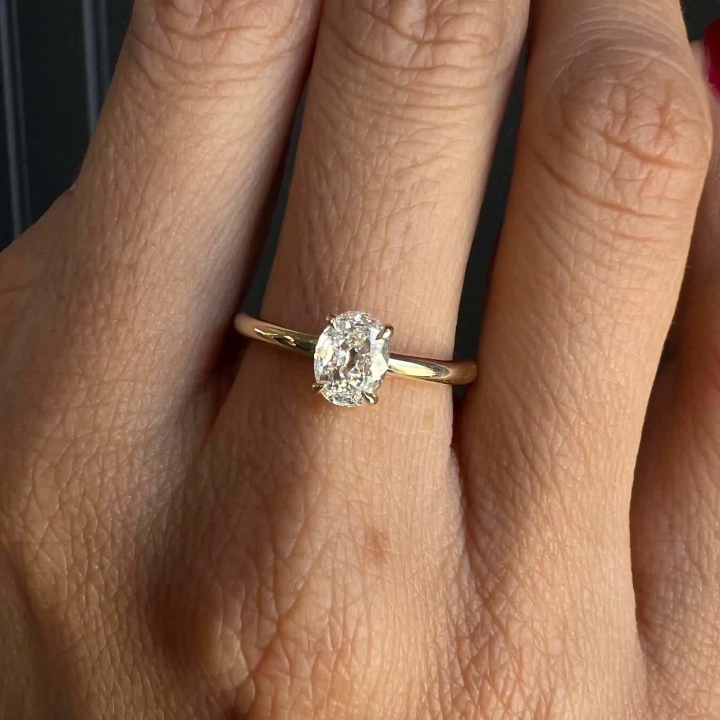0.65ct Oval Diamond Francesca Ring