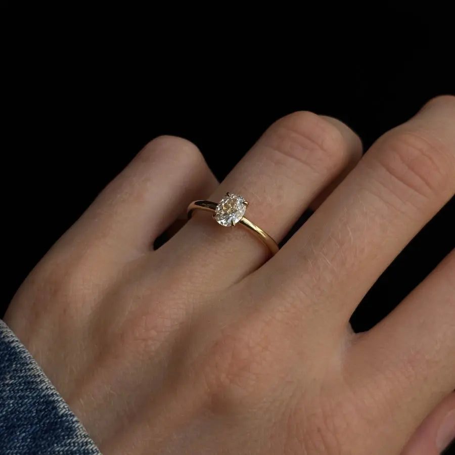 0.65ct Oval Diamond Francesca Ring