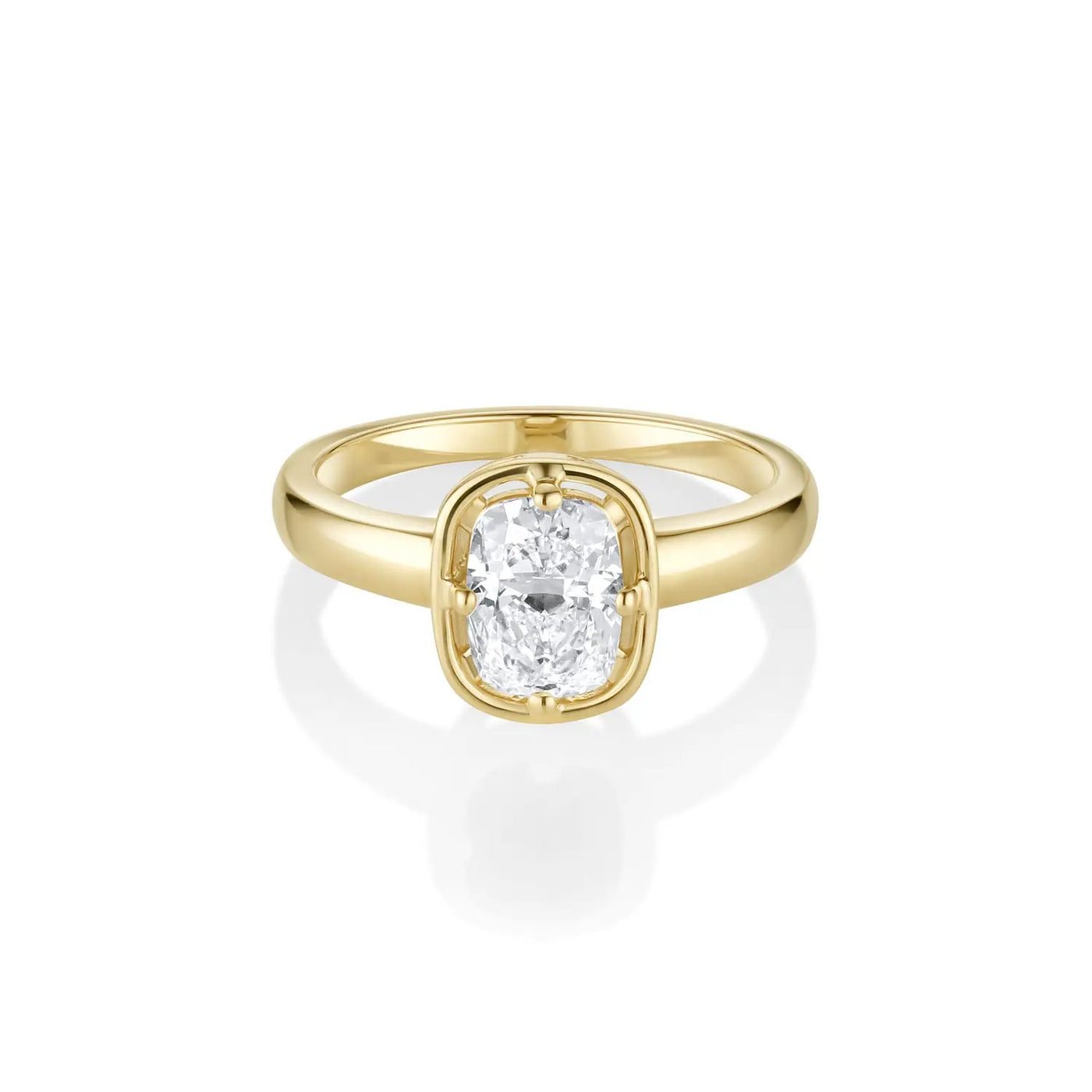 1.09ct Lab-Created Diamond Cushion Georgia Ring