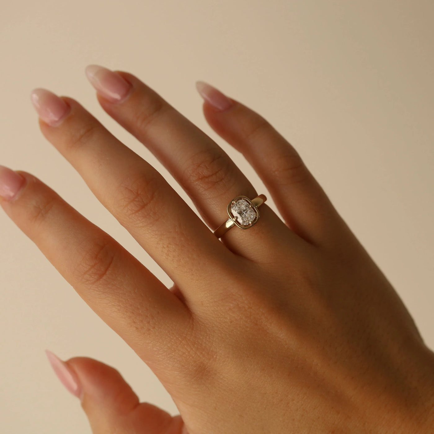 1.09ct Lab-Created Diamond Cushion Georgia Ring