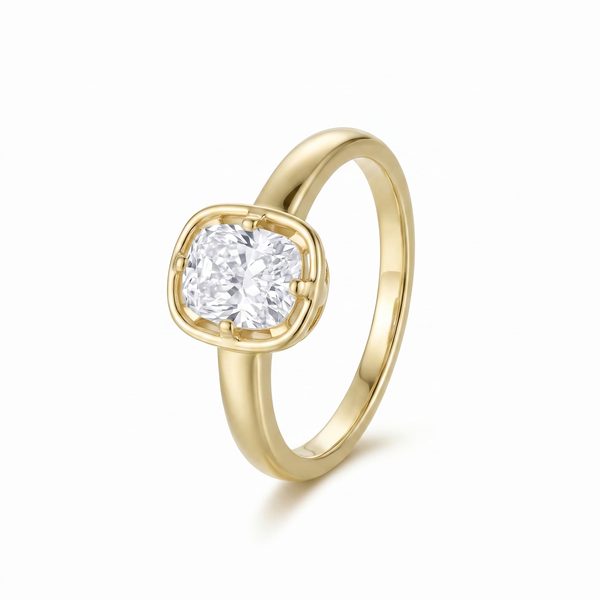 1.09ct Lab-Created Diamond Cushion Georgia Ring