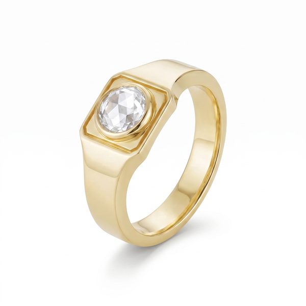 1.11ct Rose Cut Men's Signet