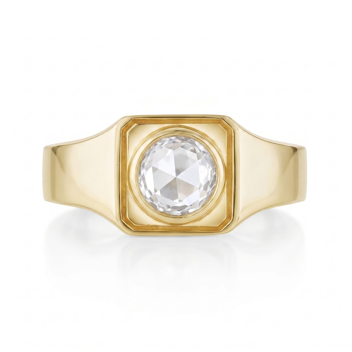 1.11ct Rose Cut Men's Signet