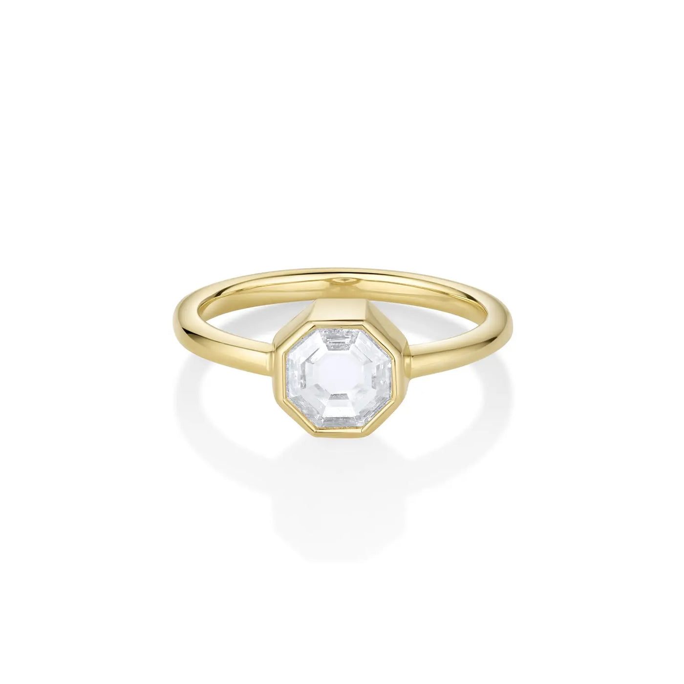 1.15ct White Diamond Octagon Bezel Ring