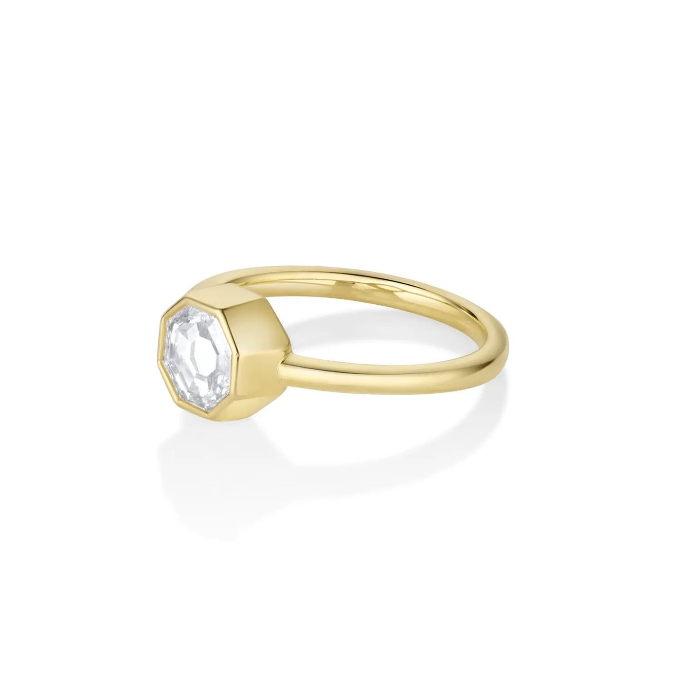1.15ct White Diamond Octagon Bezel Ring