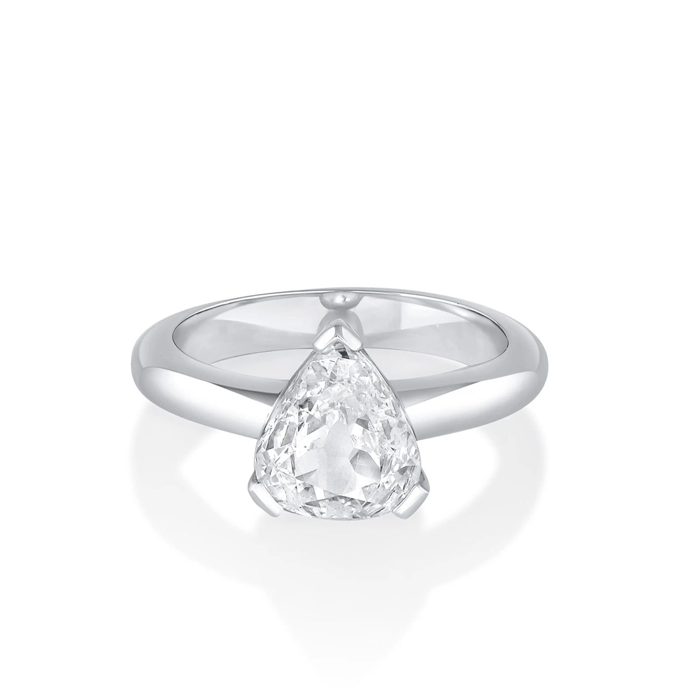 1.74ct Antique Pear Sloane Engagement Ring