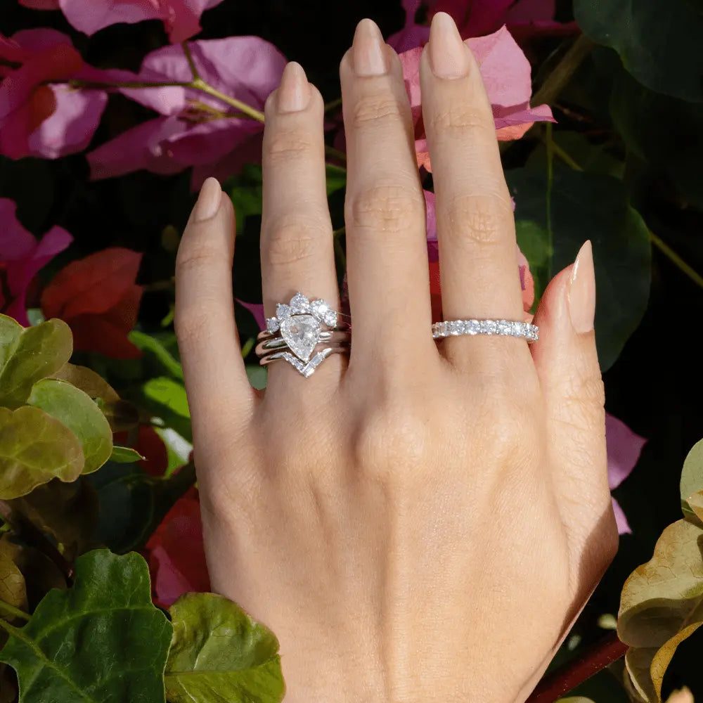 1.74ct Antique Pear Sloane Engagement Ring