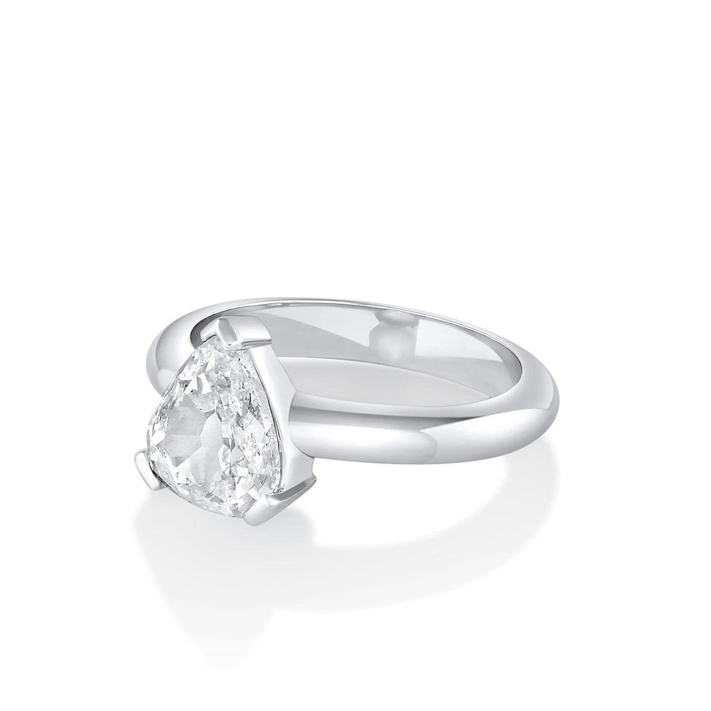 1.74ct Antique Pear Sloane Engagement Ring