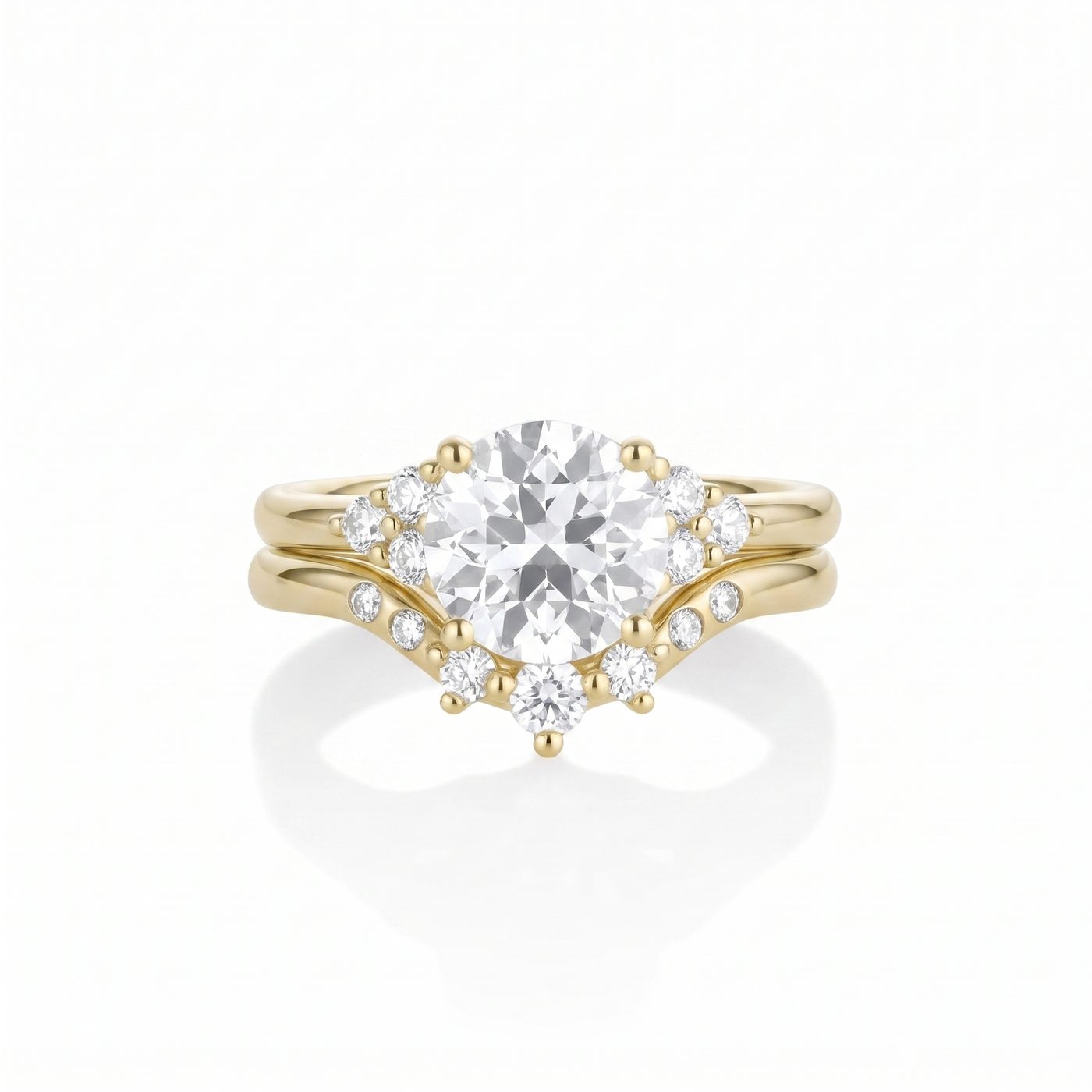 1.90ct Old European Diamond Ring with Tracer Band