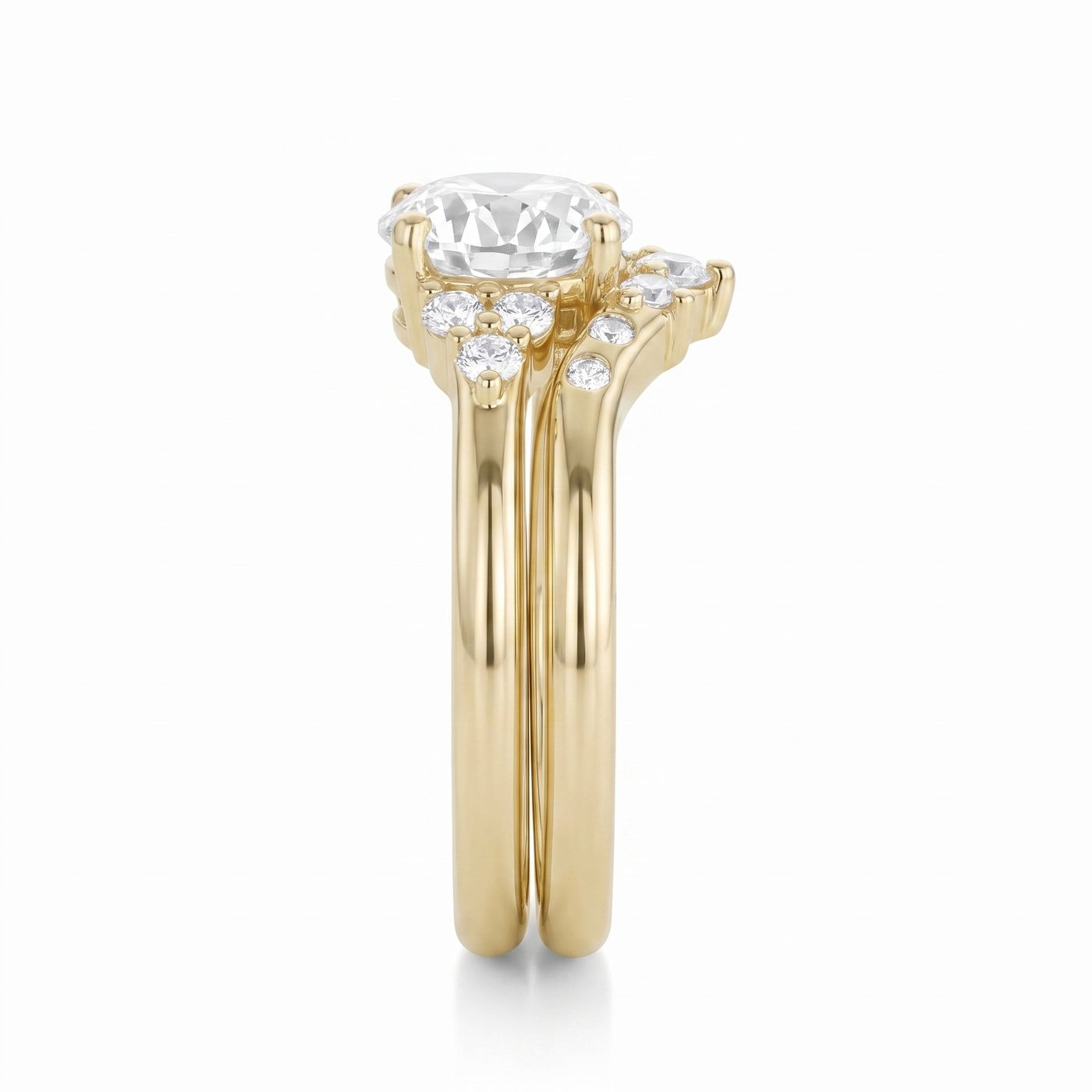 1.90ct Old European Diamond Ring with Tracer Band