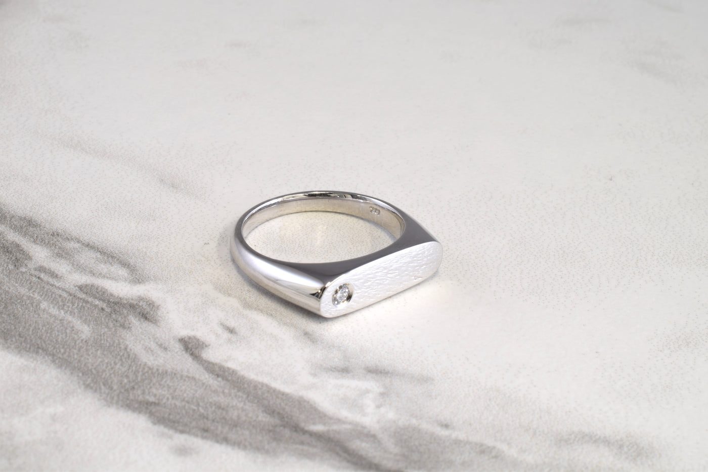 1102 Diamond Signet Ring