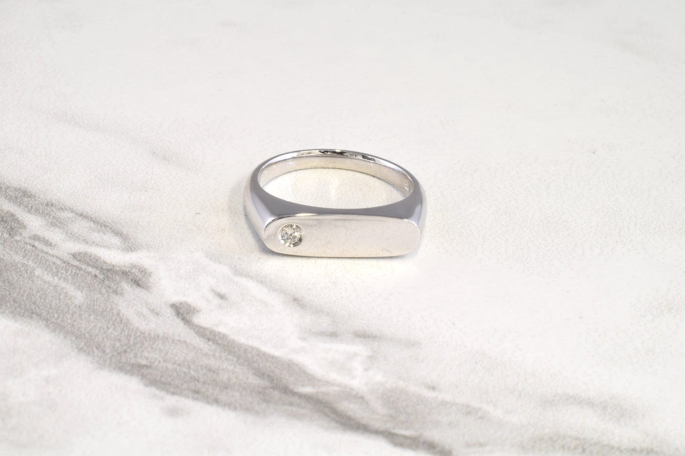 1102 Diamond Signet Ring