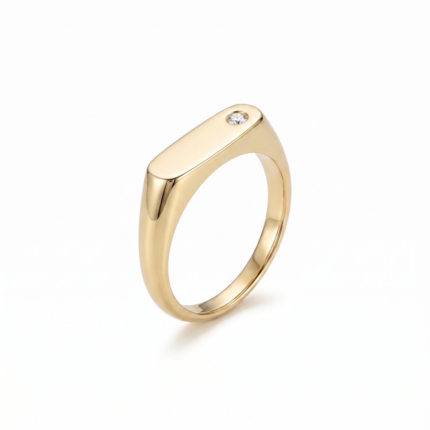 1102 Diamond Signet Ring