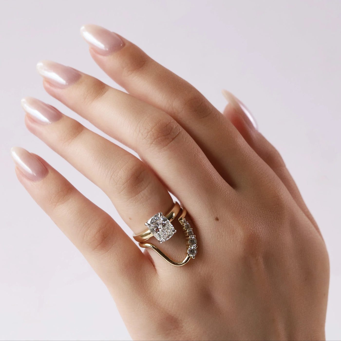 2.55ct Lab-Created Cushion Diamond Peyton Ring