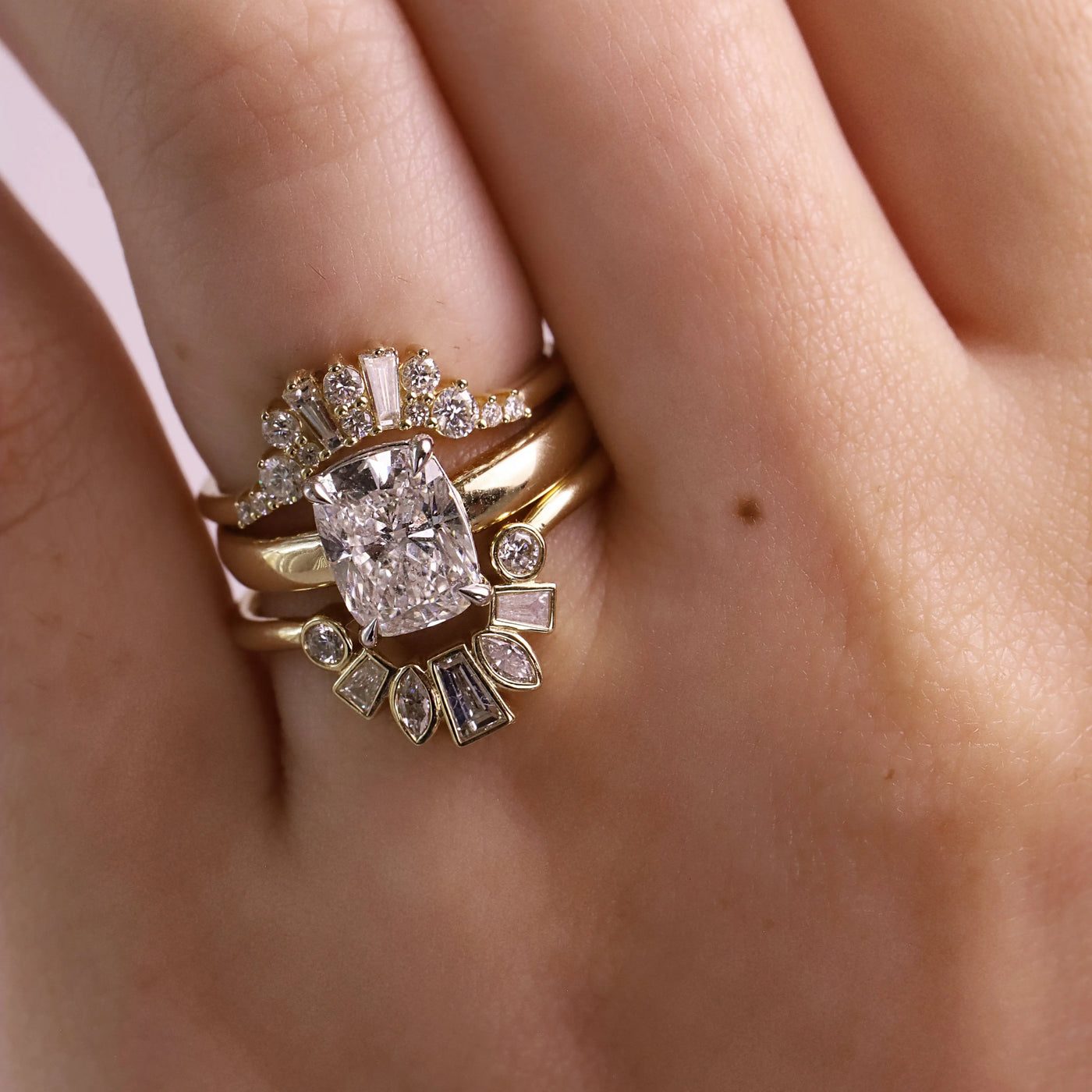 2.55ct Lab-Created Cushion Diamond Peyton Ring