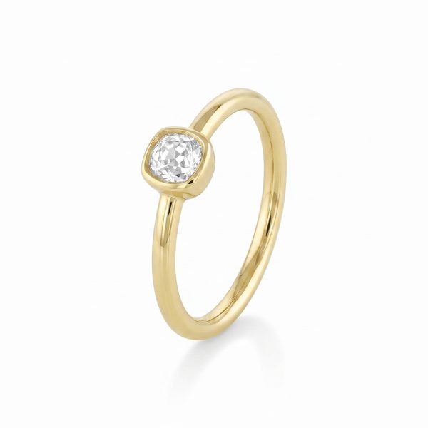 0.38ct Old Mine Diamond Sweet Pea Ring