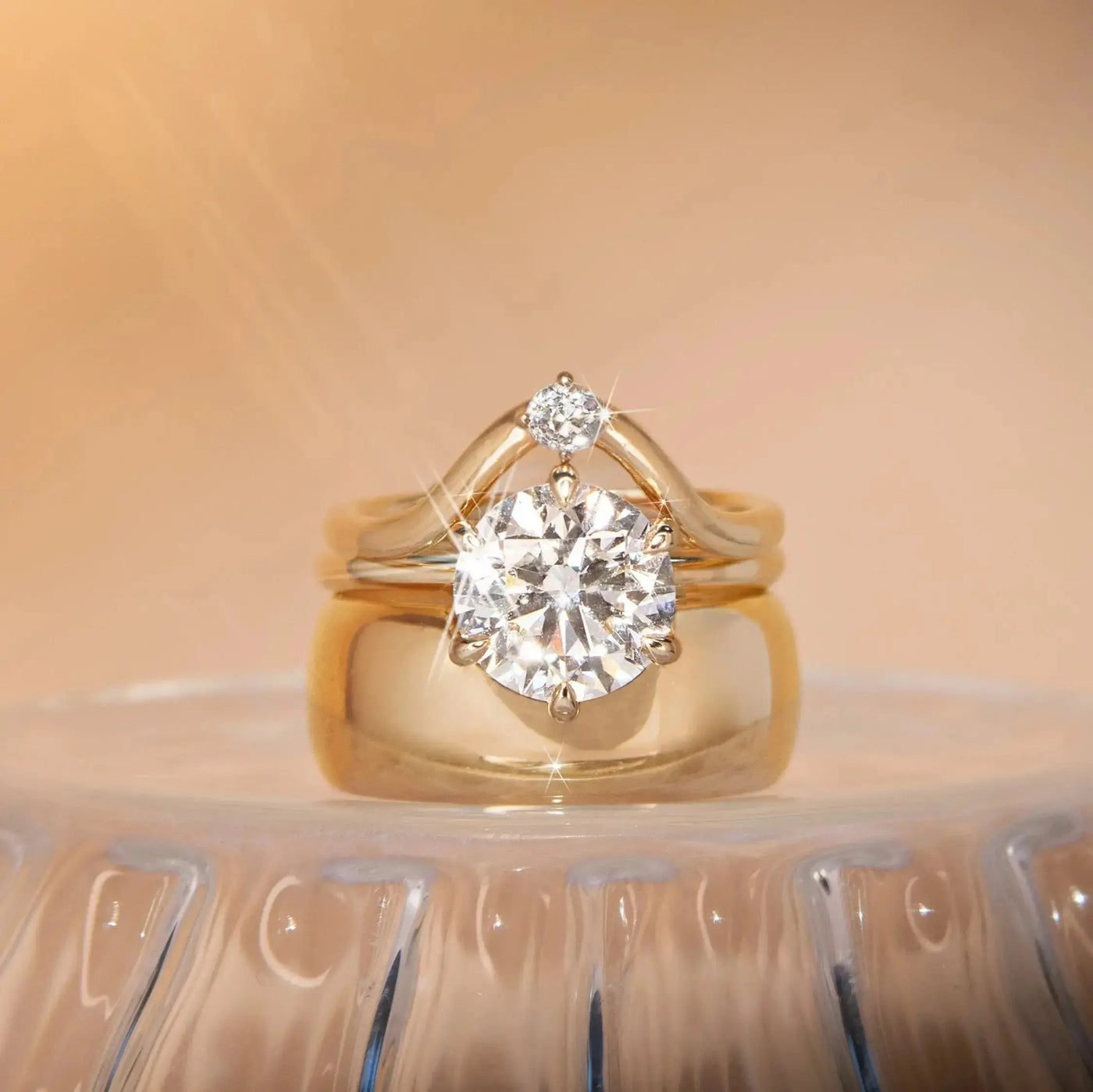 3.01ct Lab-Created Camille Round Brilliant Solitaire Engagement Ring