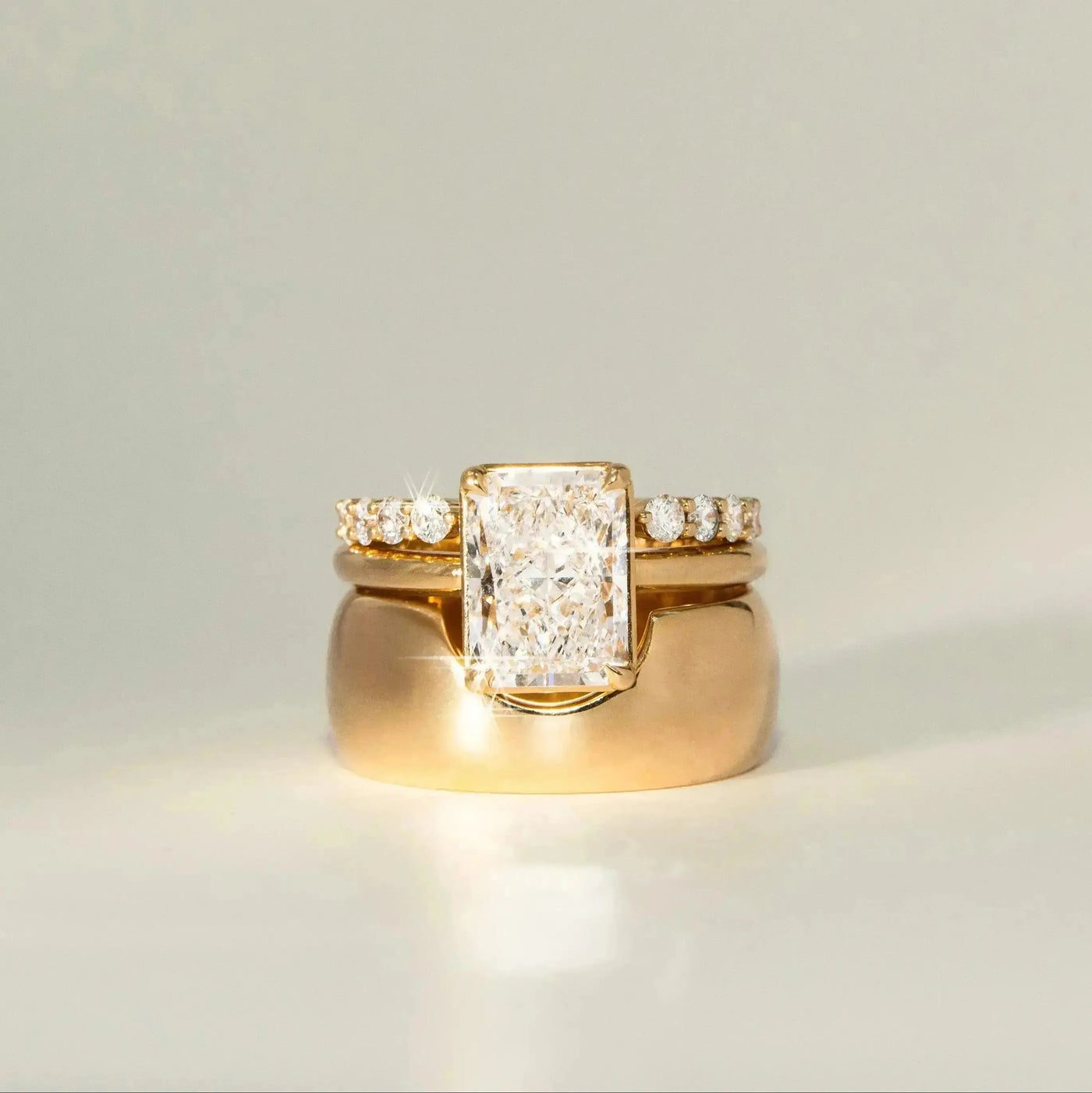 3.04ct Lab-Created Diamond Emma Radiant Engagement Ring