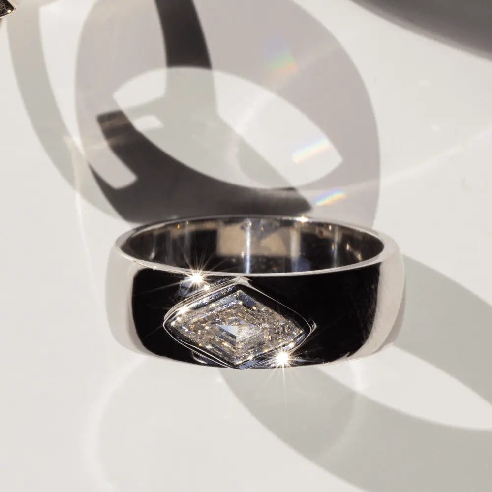 0.53ct White Diamond Kite Cigar Band