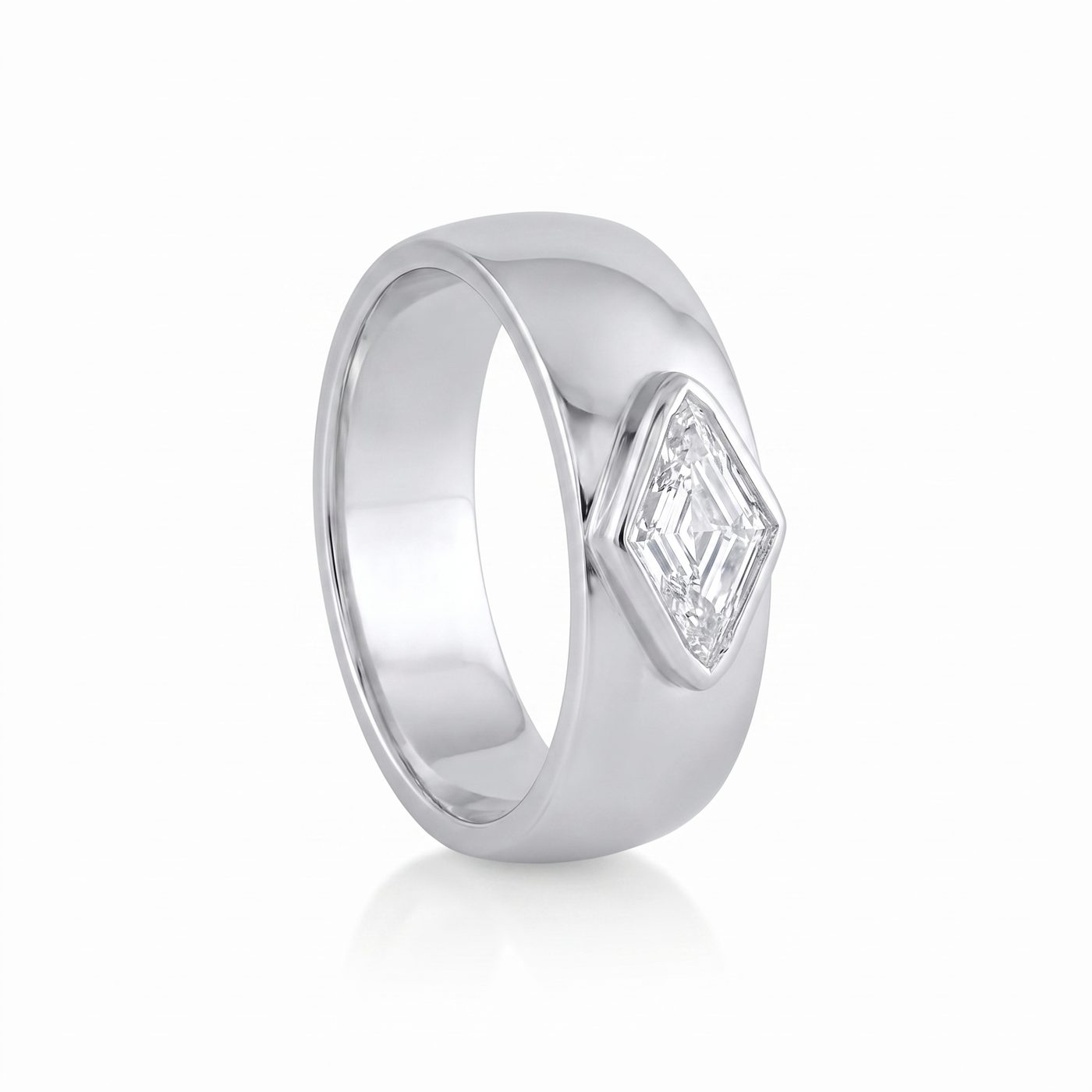 0.53ct White Diamond Kite Cigar Band