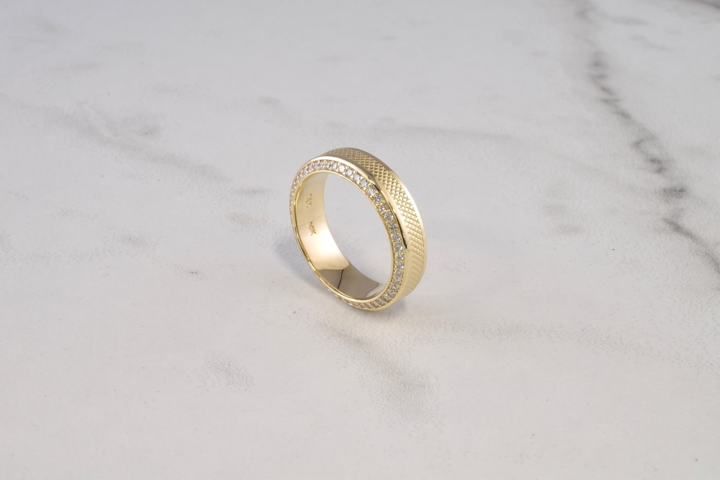 6mm Studded Band W/ Diamonds