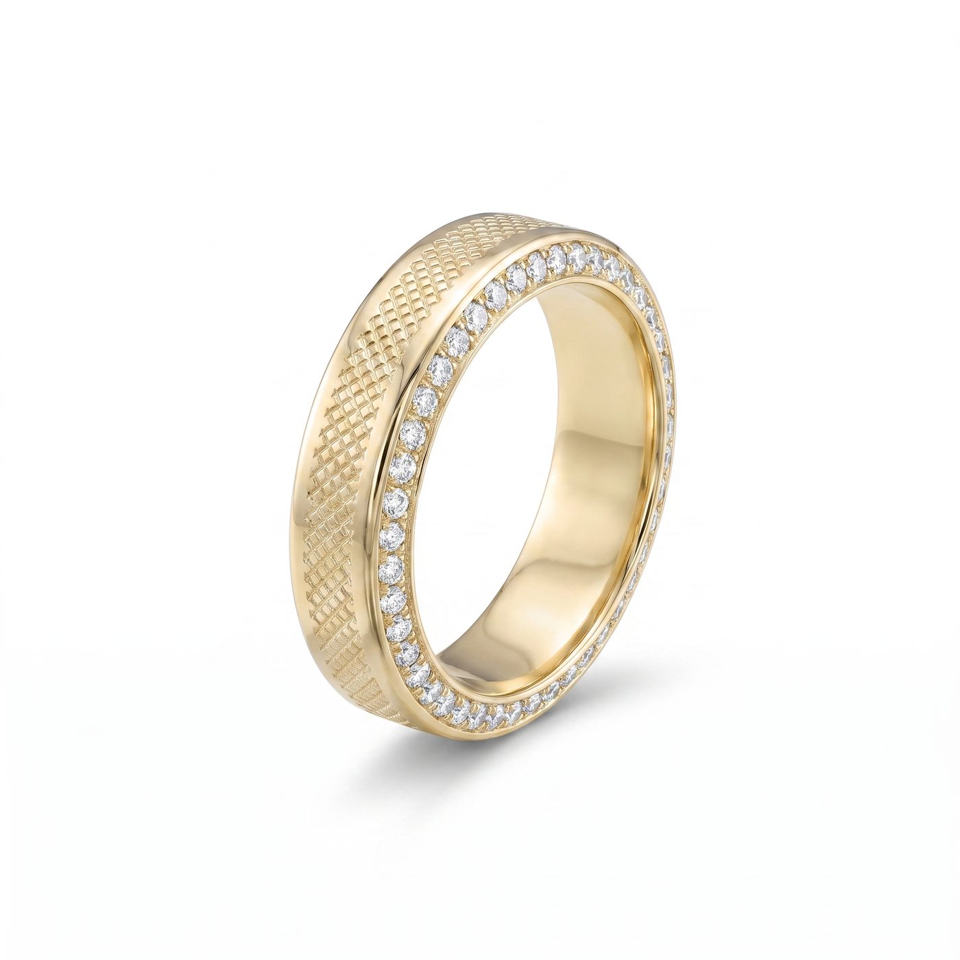 6mm Studded Band W/ Diamonds