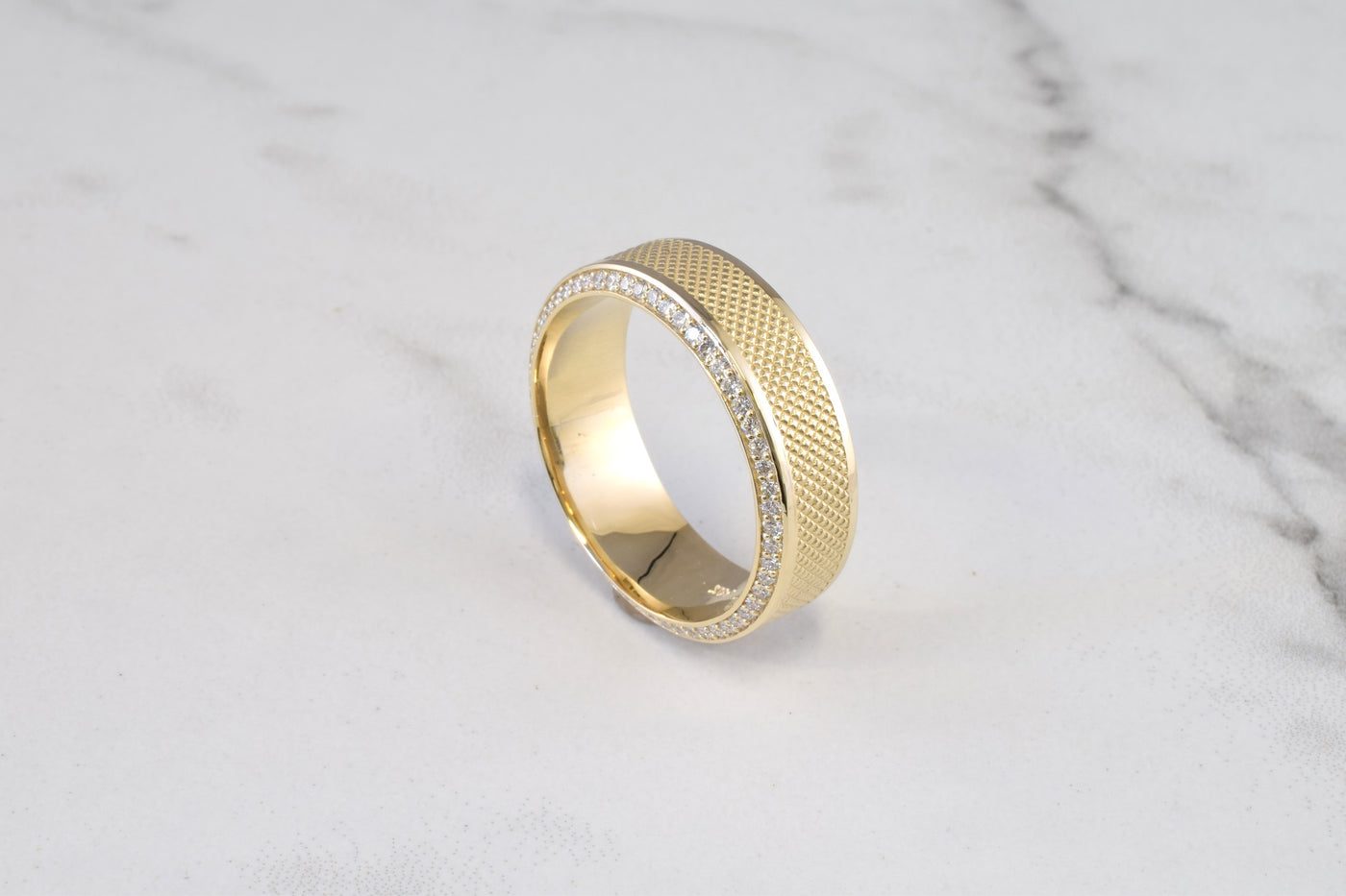 8mm Studded Band W/ Diamonds