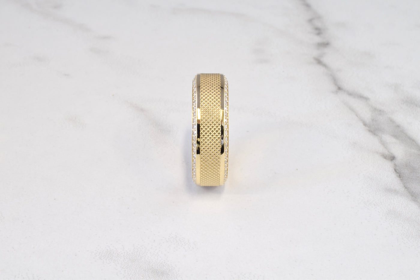 8mm Studded Band W/ Diamonds