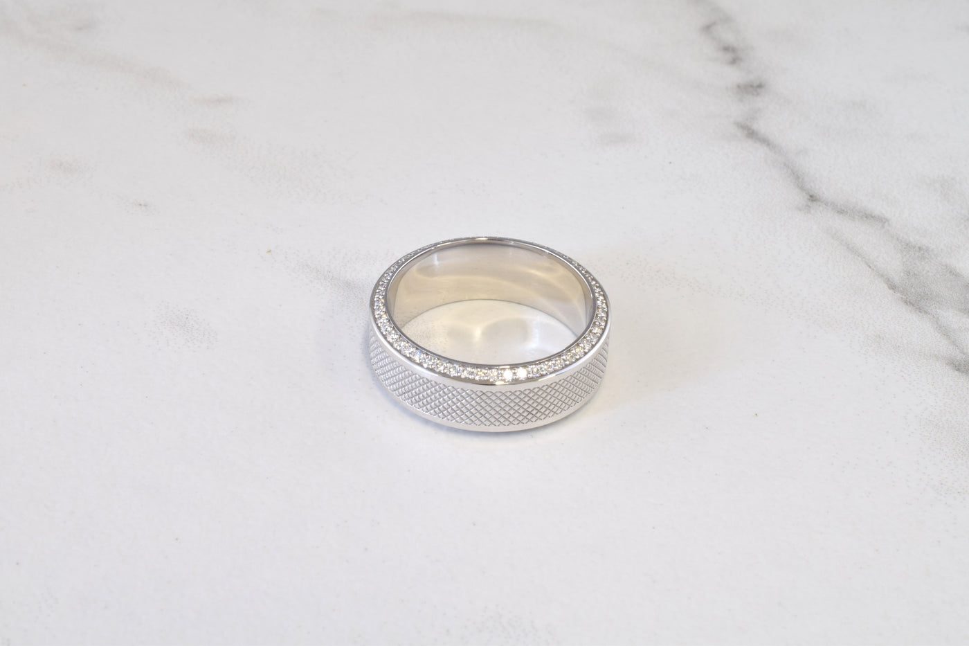 8mm Studded Band W/ Diamonds