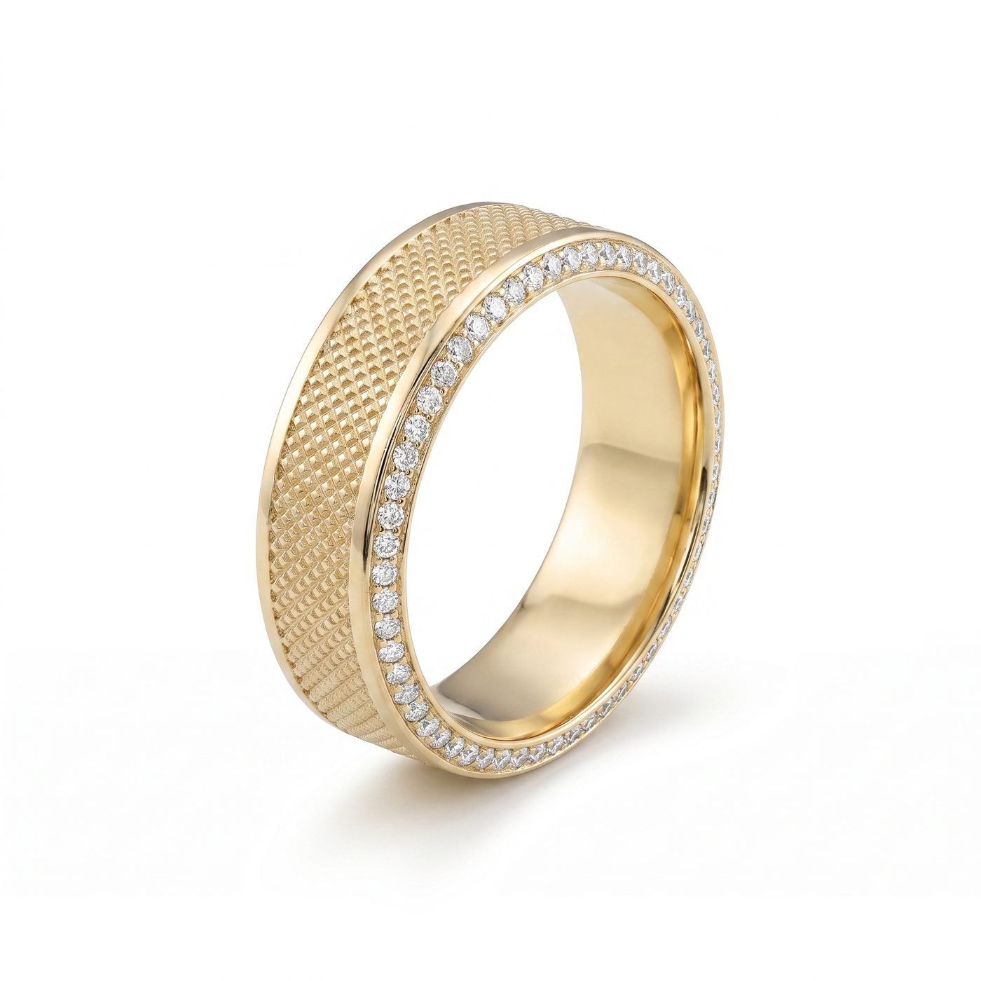 8mm Studded Band W/ Diamonds