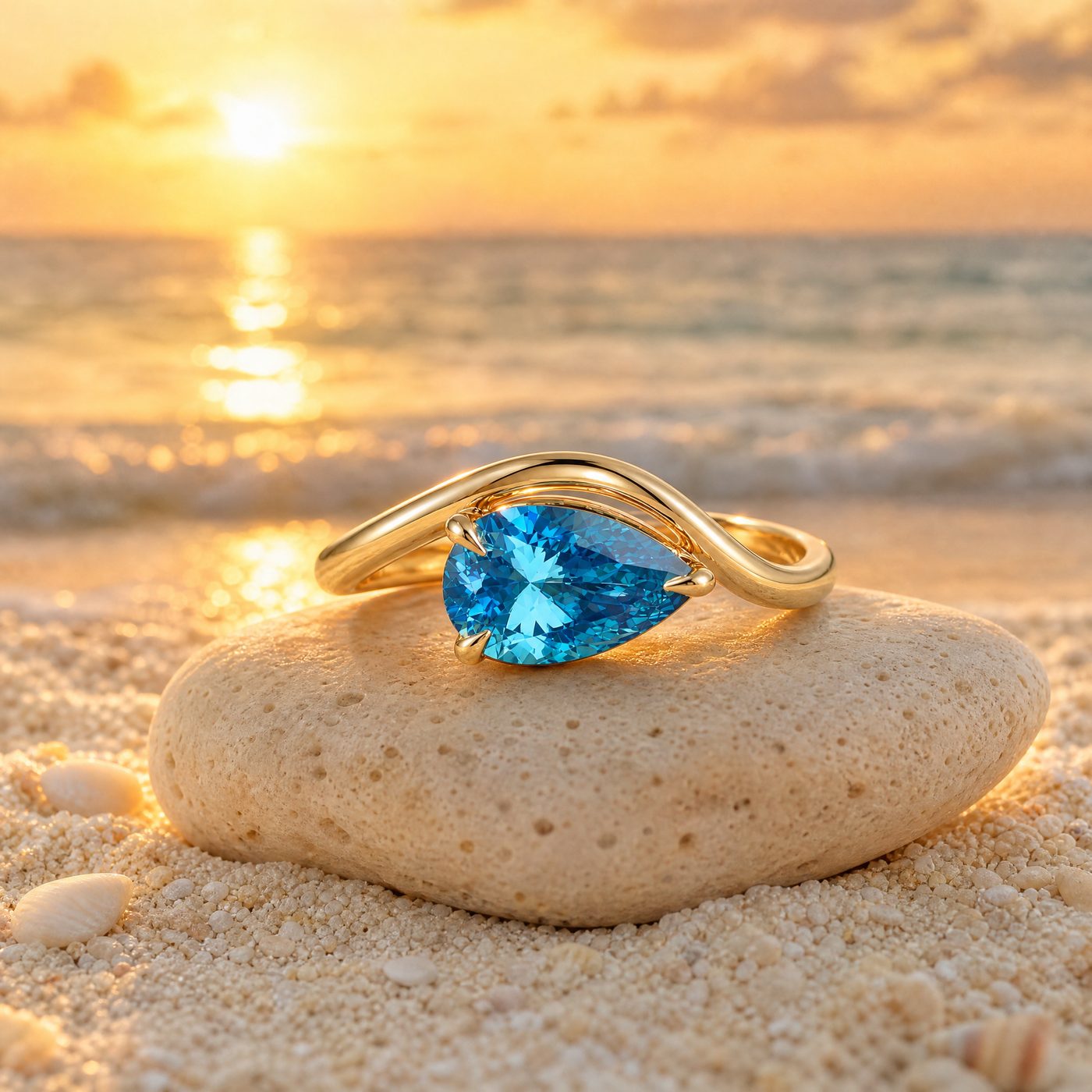 Fancy Color Pear Twist Diamond Ring 71542
