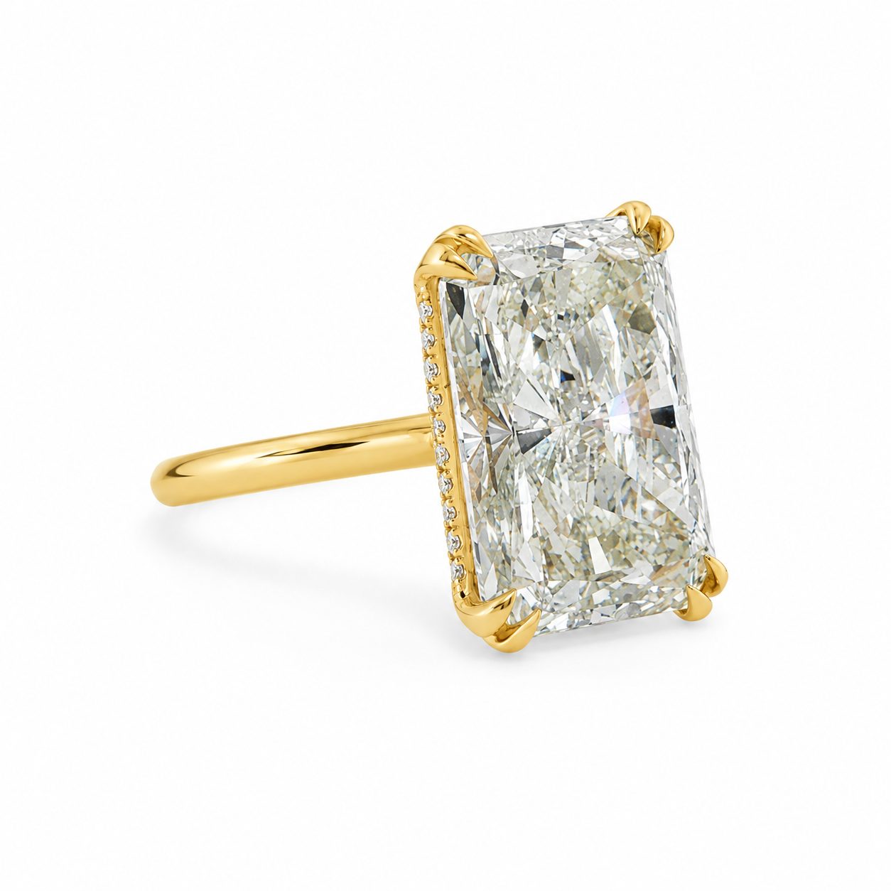 Beverly Radiant Hidden Halo Engagement Ring 71639