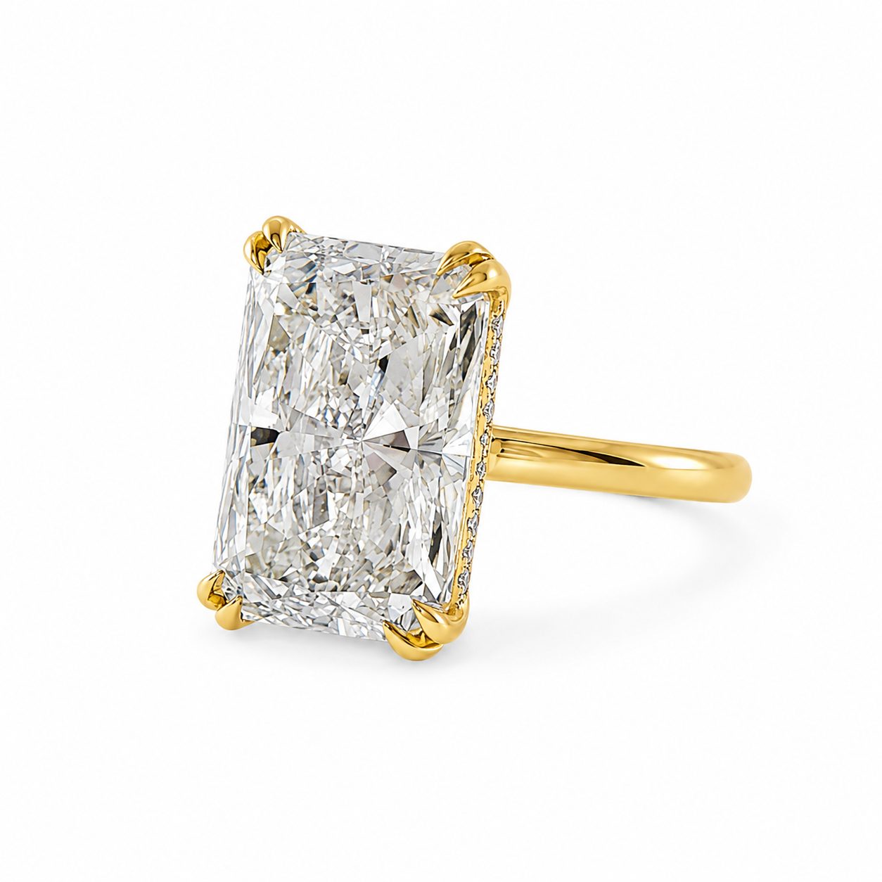 Beverly Radiant Hidden Halo Engagement Ring 71639