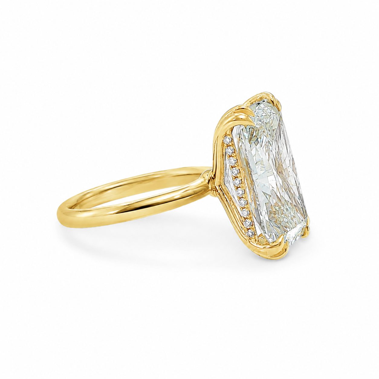 Beverly Radiant Hidden Halo Engagement Ring 71639
