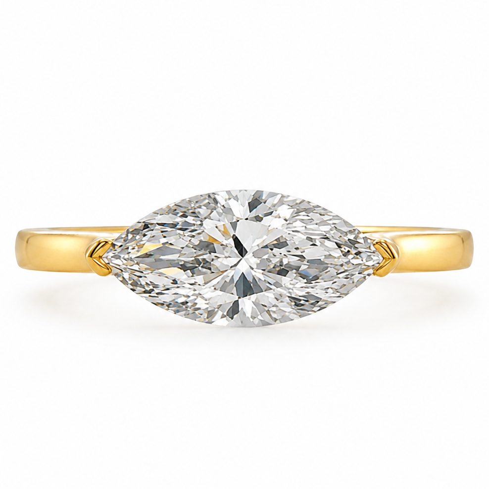 East-West Marquise Engagement Ring 71622