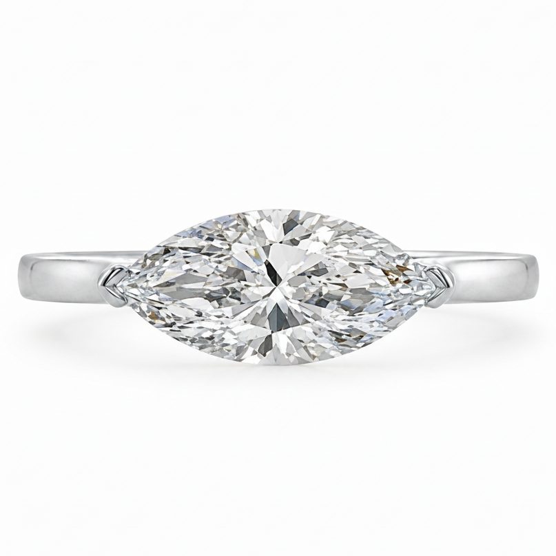 East-West Marquise Engagement Ring 71622