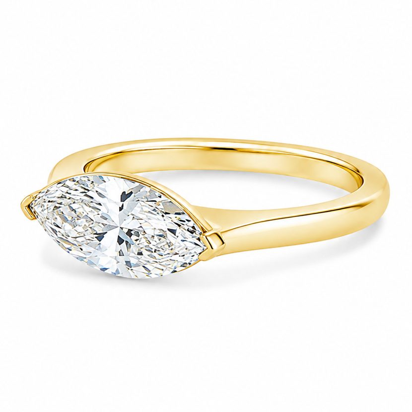 East-West Marquise Engagement Ring 71622