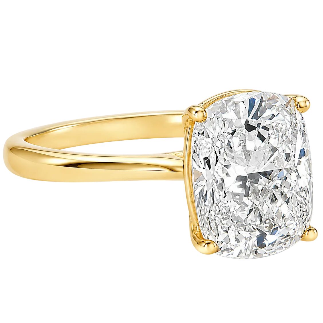 Elongated Cushion Cathedral Engagement Ring 71731