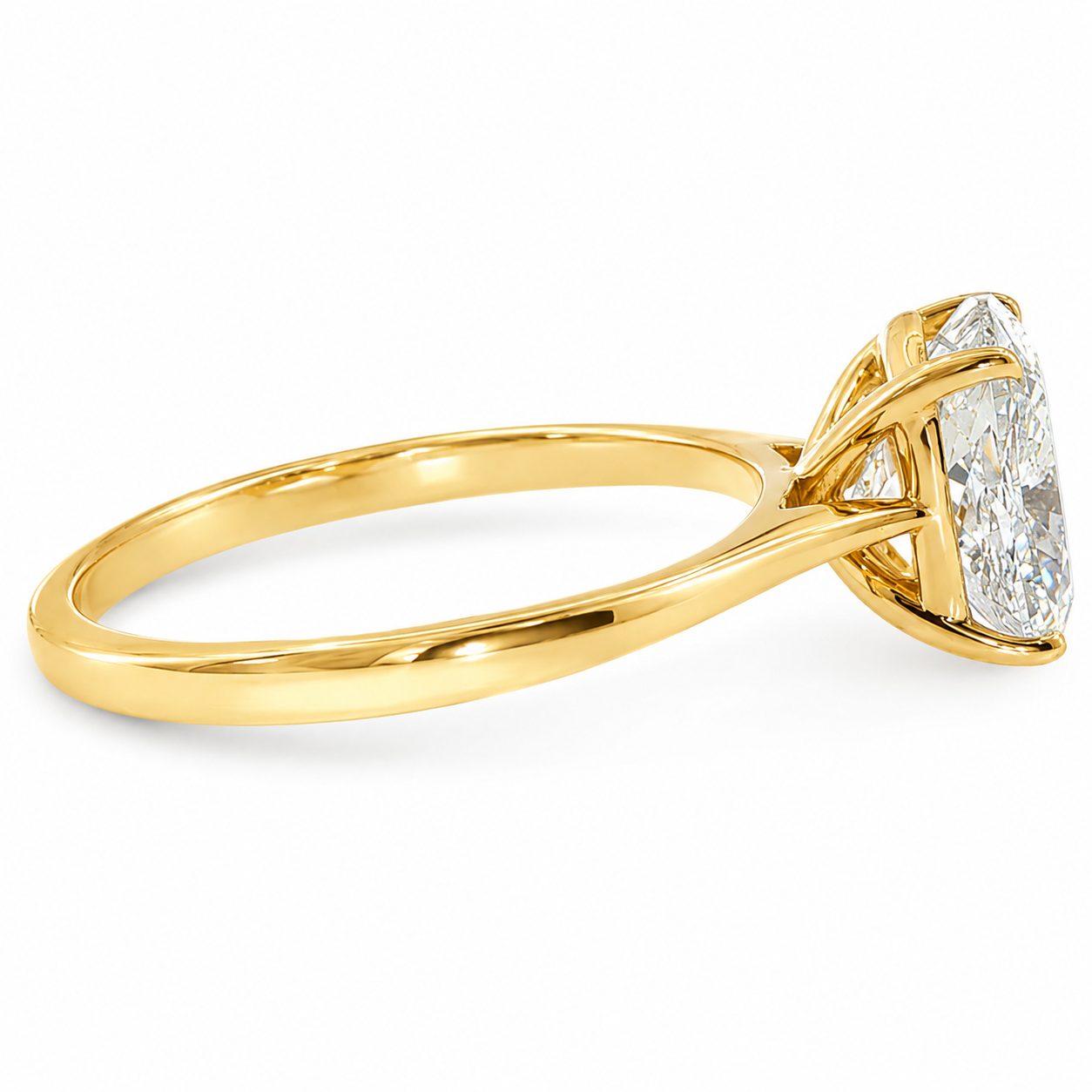 Elongated Cushion Cathedral Engagement Ring 71731