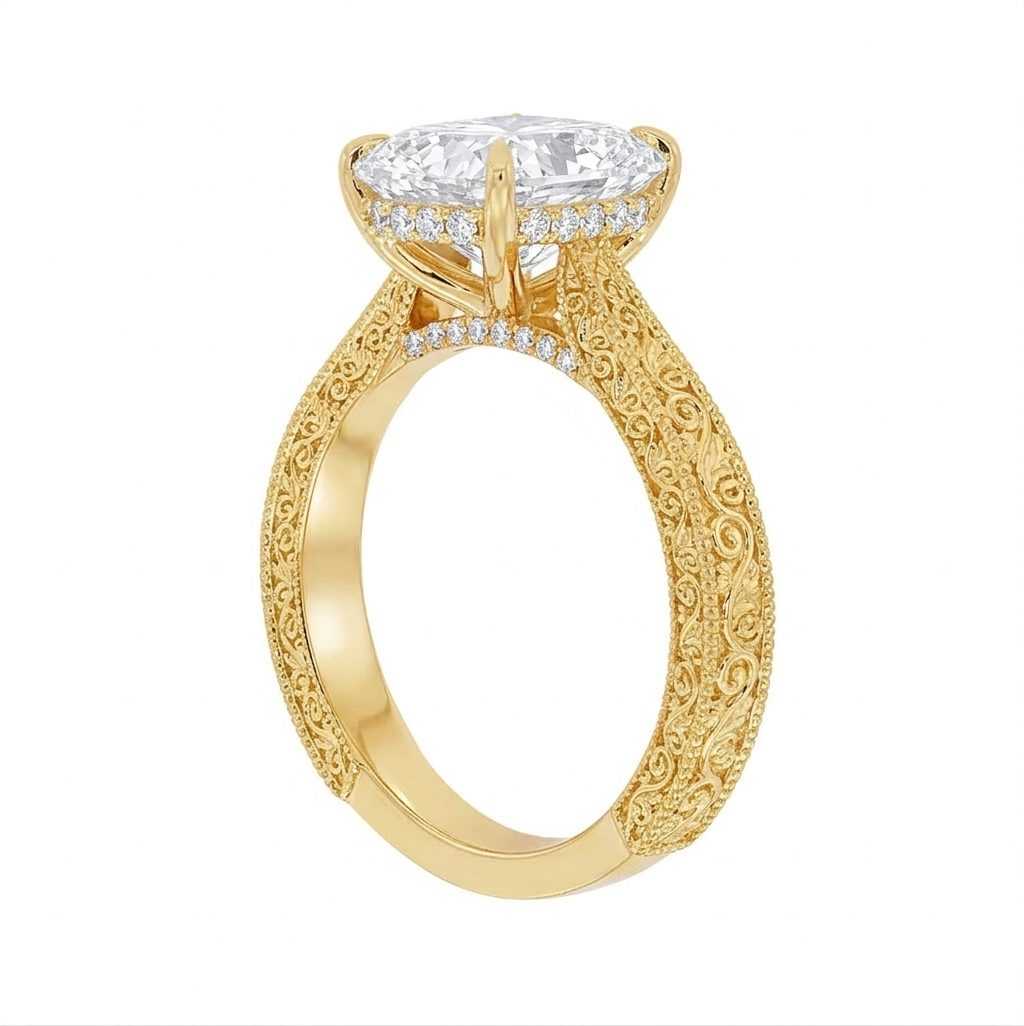 Willow Hidden Halo Engagement Ring 71137