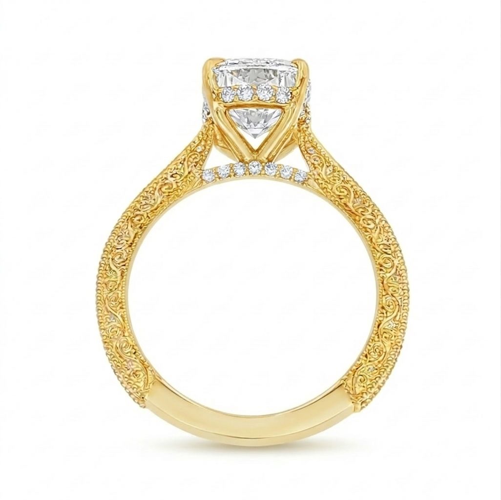 Willow Hidden Halo Engagement Ring 71137