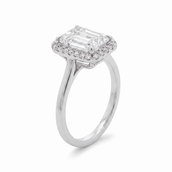 Emerald Diamond Engagement Ring 70952