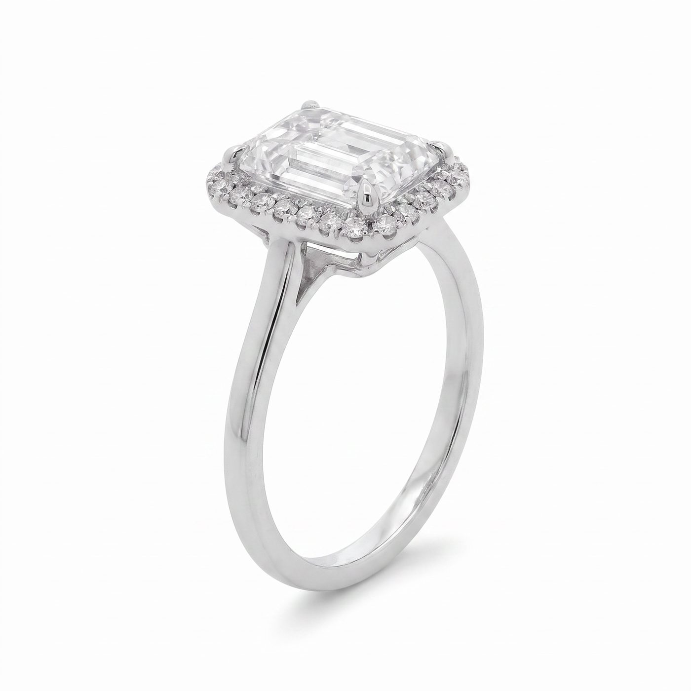 Emerald Diamond Engagement Ring 70952