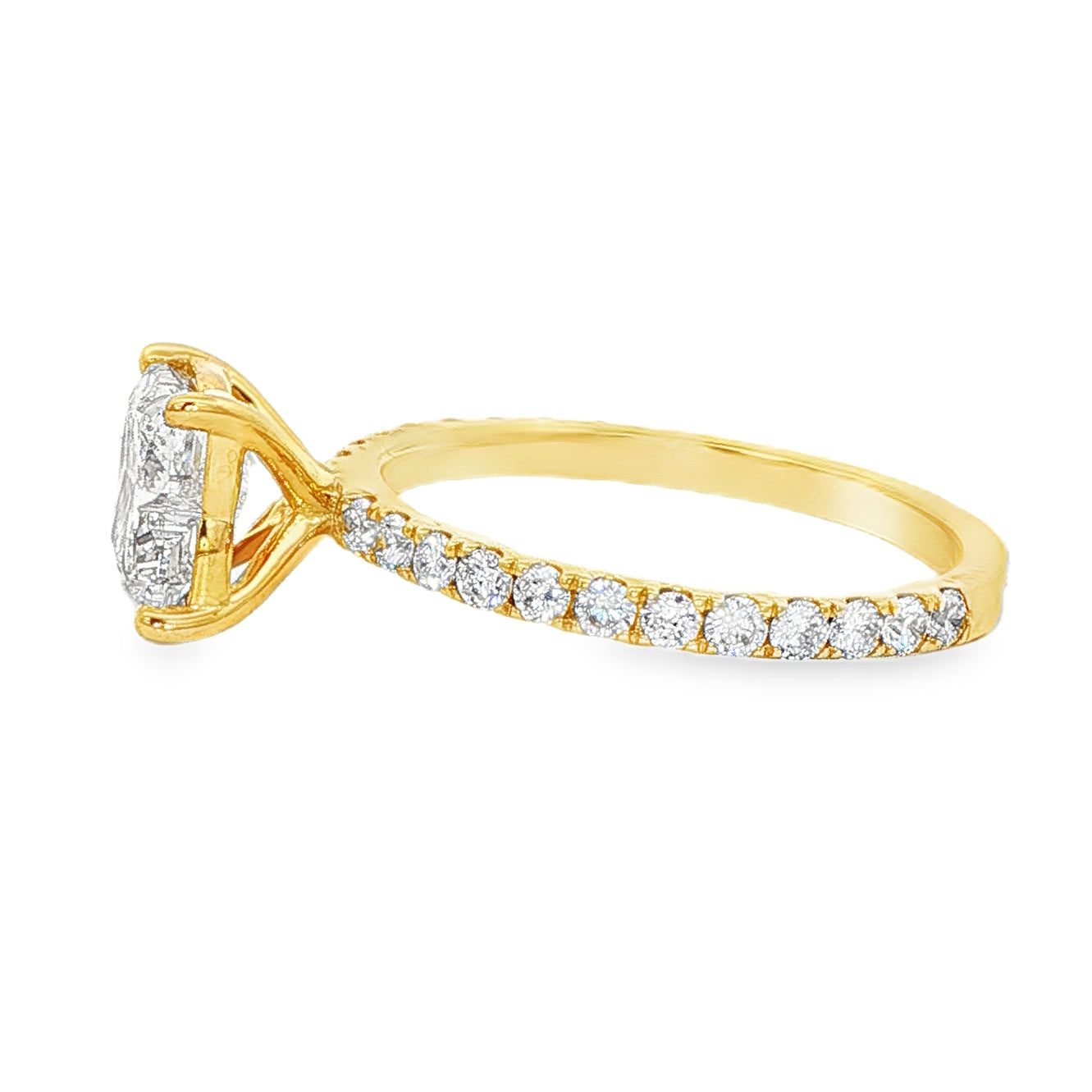 Flower Cut Diamond Engagement Ring 71161