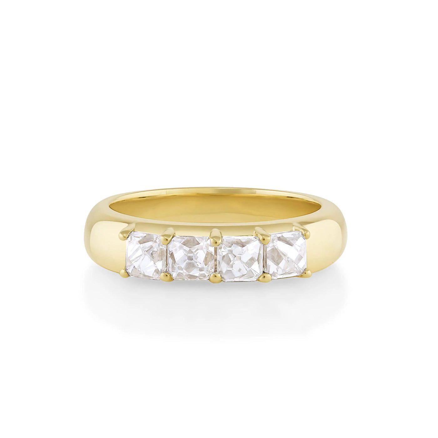 1.60ctw French Cut White Diamond Band