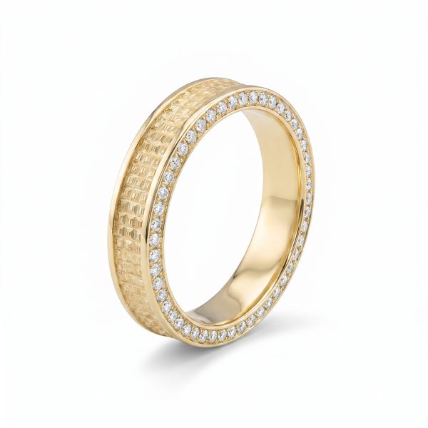 Gojard Ring 6mm W/ Diamonds