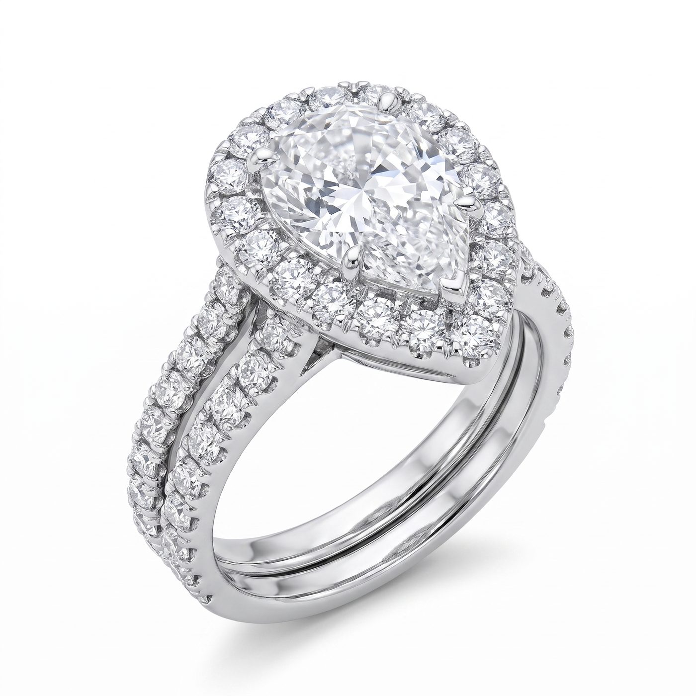 Prong Diamond Engagement Ring Set 48995